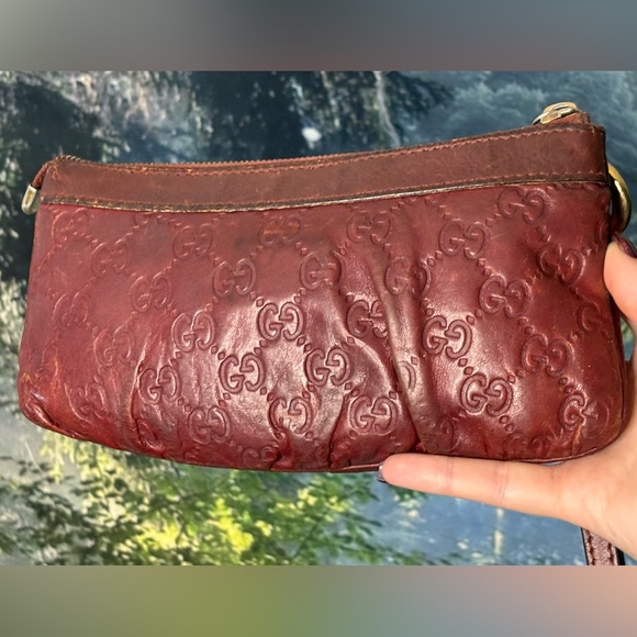 Gucci Leather Wristlet Clutch Authentic - Picture 3 of 11